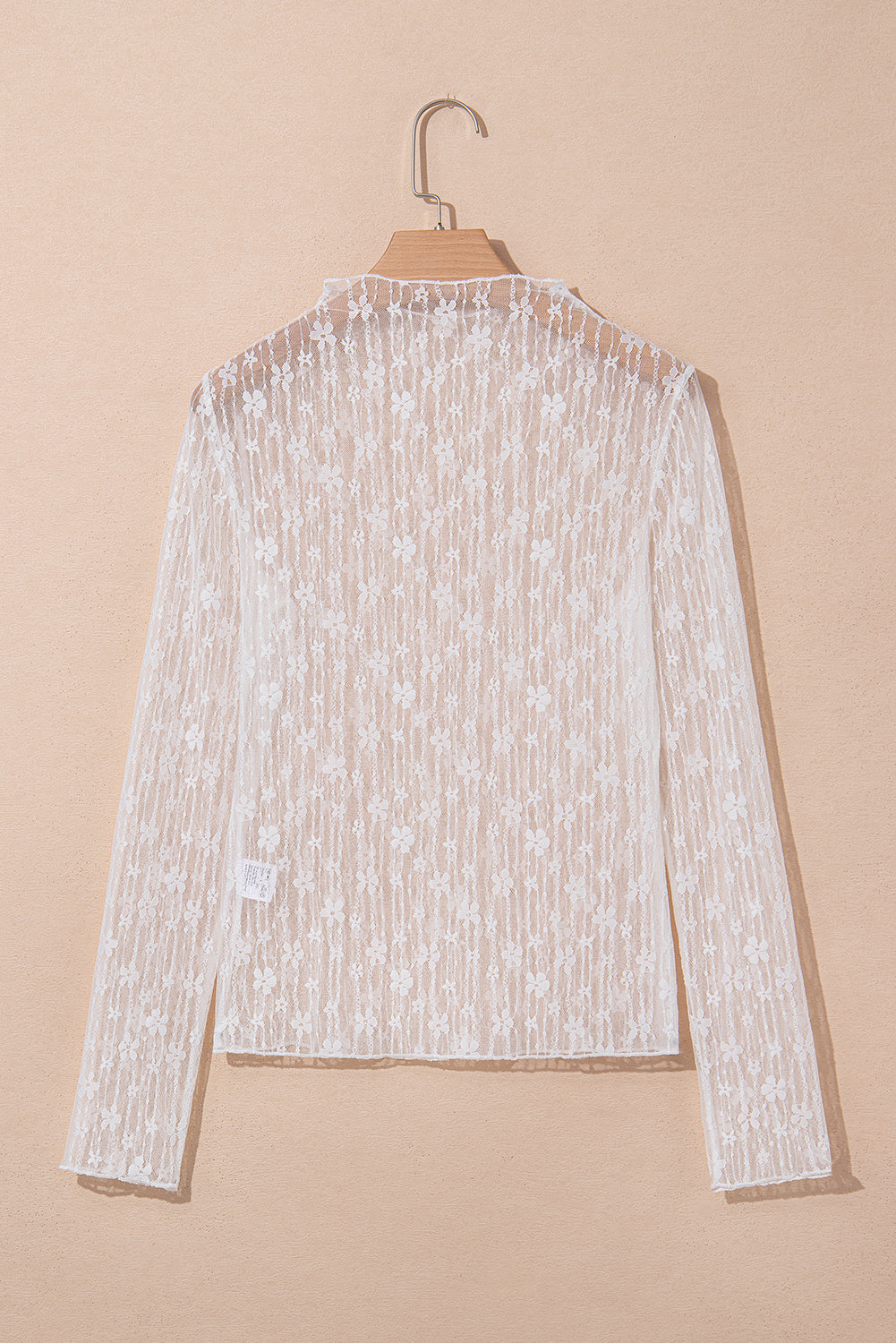 Floral Sheer Lace Long Sleeve Top