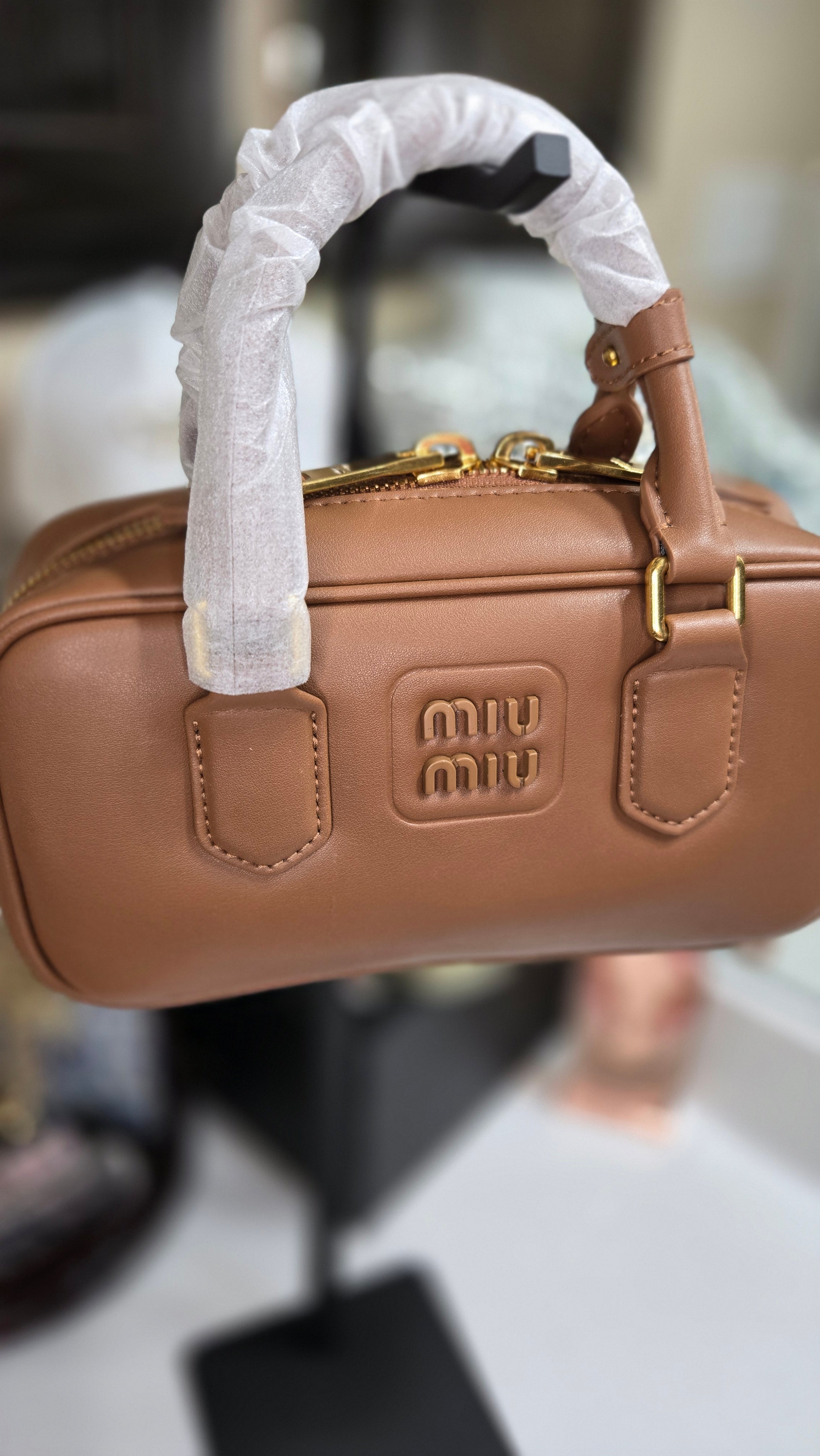 Mini Structured Top-Handle & Crossbody Bag | Smooth Leather