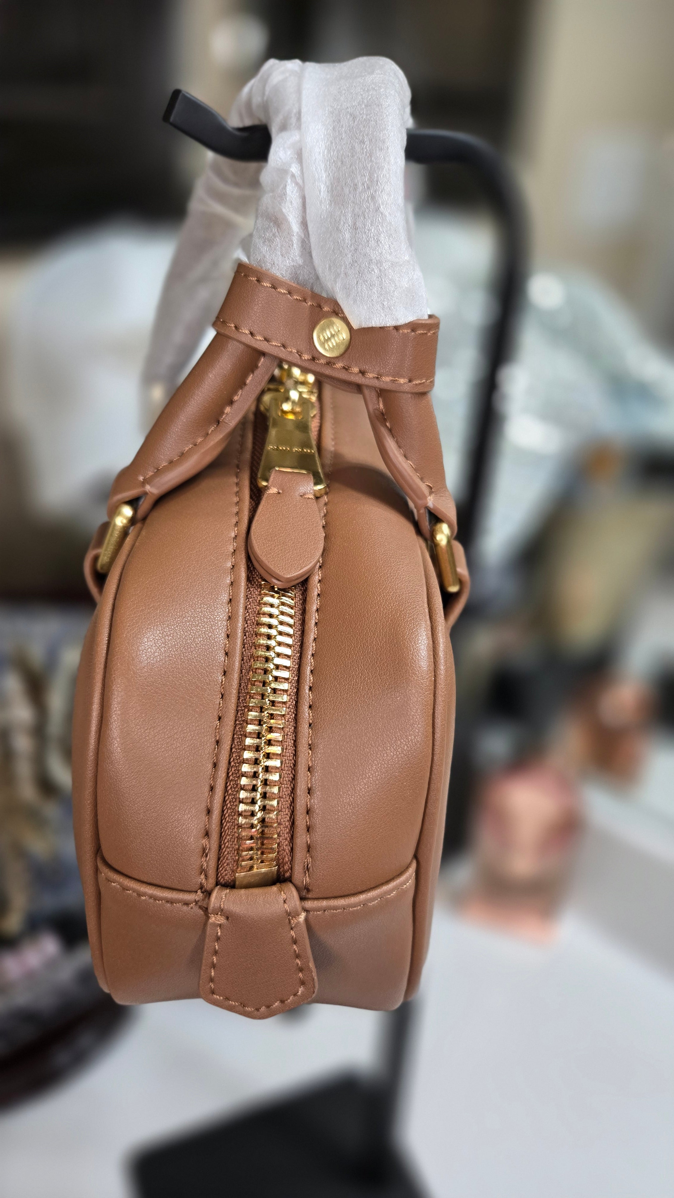 Mini Structured Top-Handle & Crossbody Bag | Smooth Leather