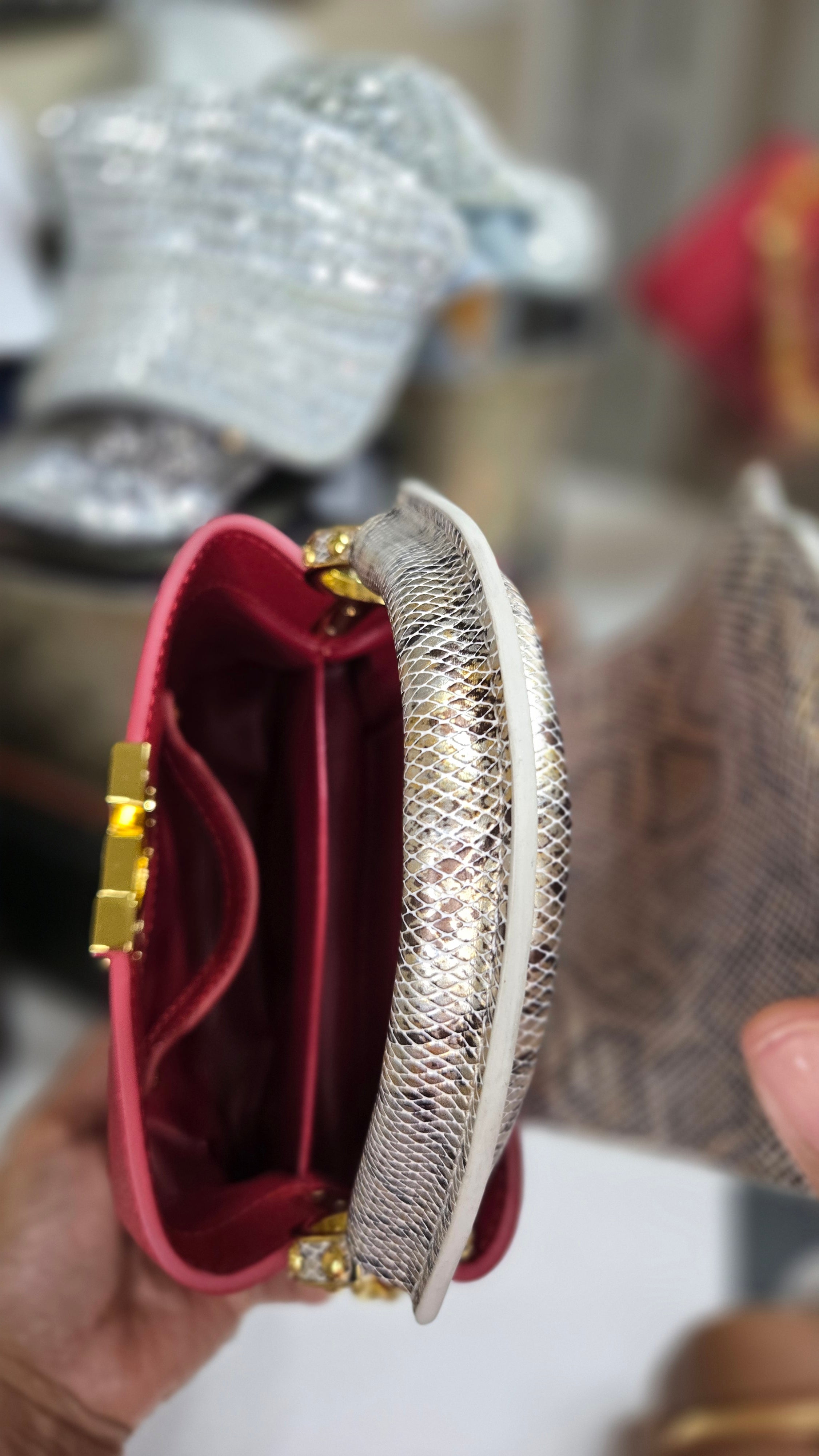 Mini Structured Top-Handle Bag | Pebbled Leather with Embossed Handle