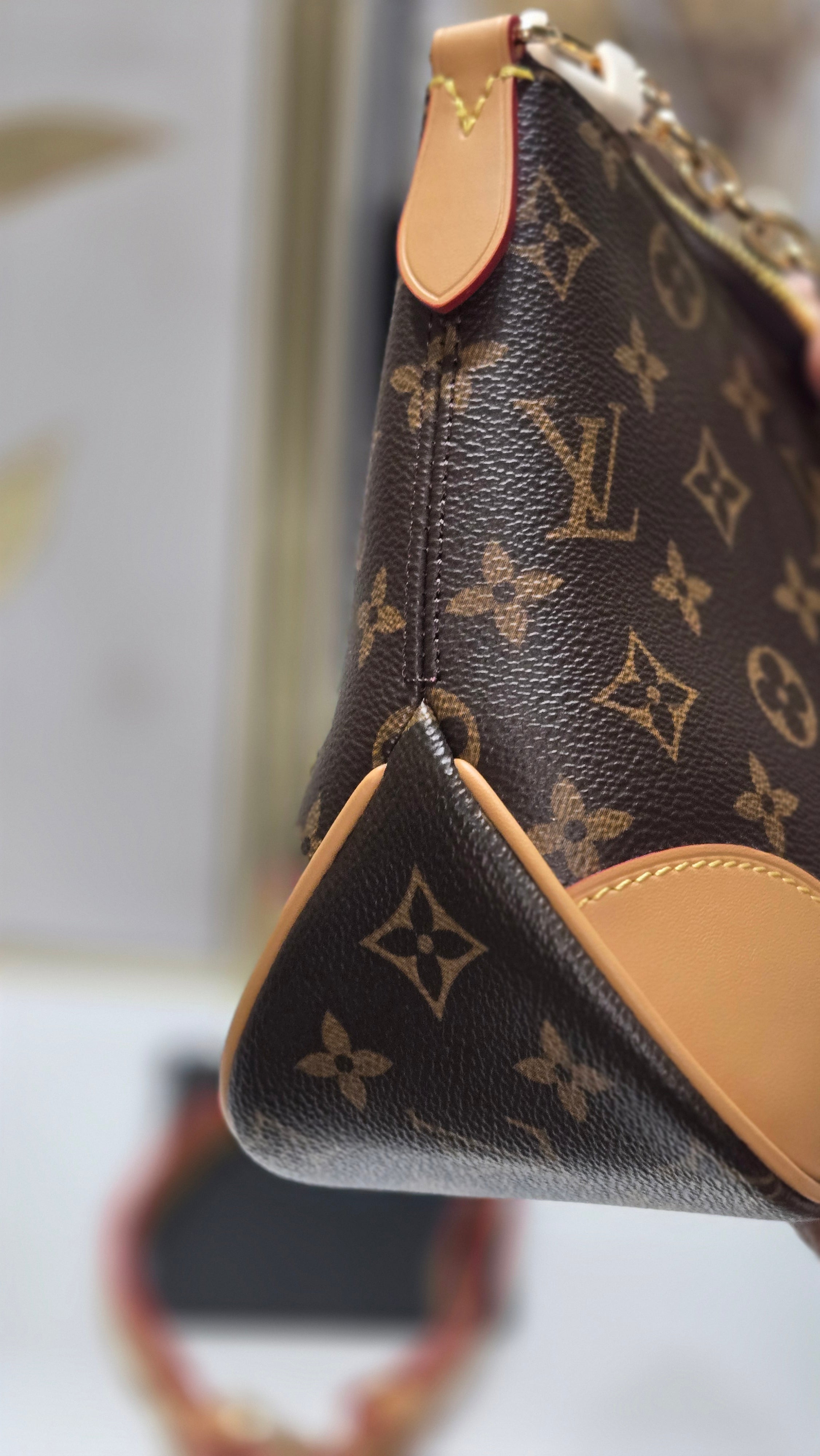 Classic Monogram Convertible Chain Shoulder Bag – Brown Luxury-Inspired