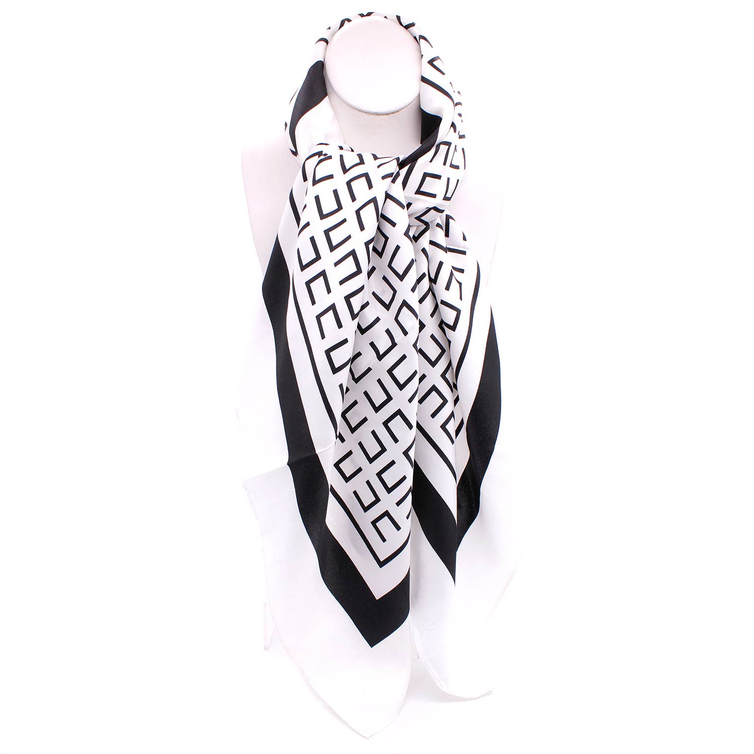 LUXURY DESIGNER PRINT SILK SCARF