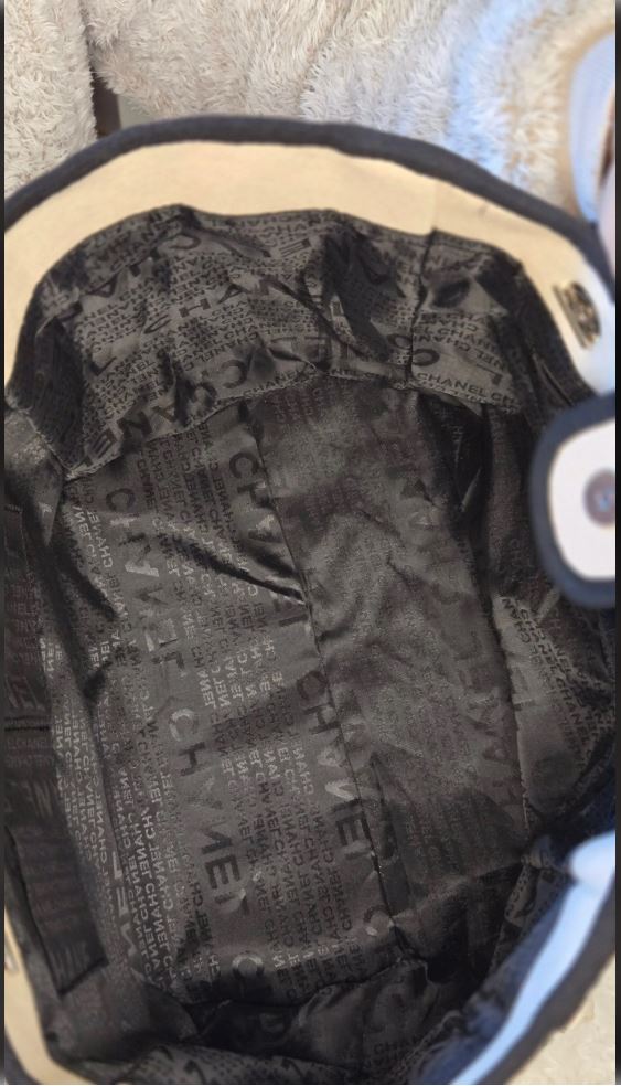 Luxury inspired Canvas Embroidered Tote + Matching Zip Wallet Set – Chain Strap & Leather Handles