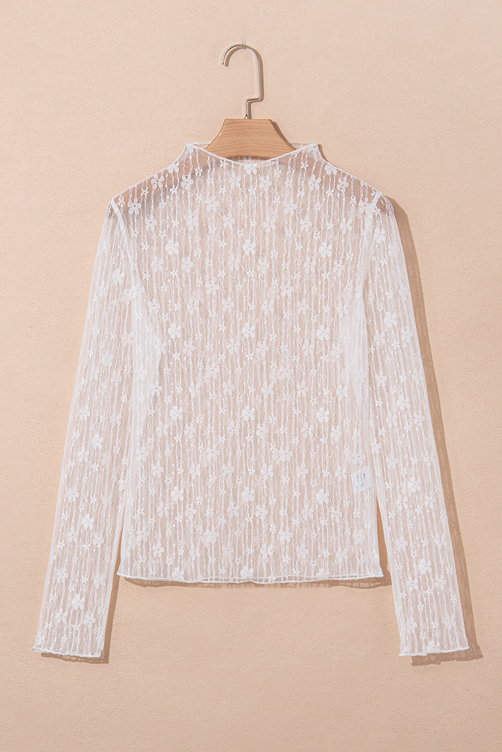 Floral Sheer Lace Long Sleeve Top