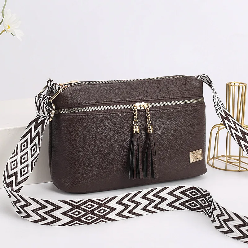 Women’s Casual Crossbody Bag with Wide Strap