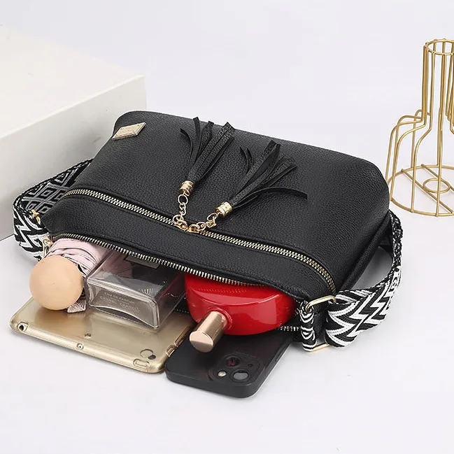 Women’s Casual Crossbody Bag with Wide Strap
