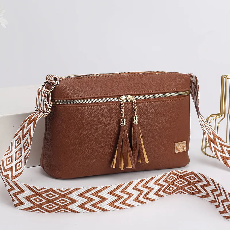 Women’s Casual Crossbody Bag with Wide Strap