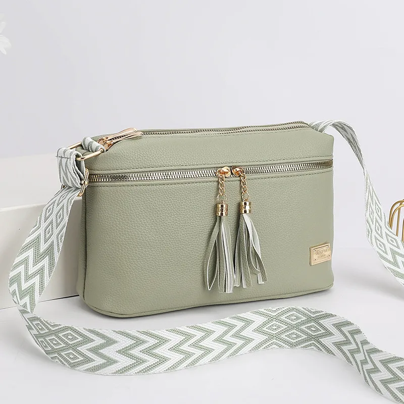 Women’s Casual Crossbody Bag with Wide Strap